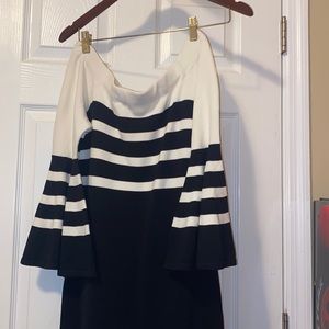 Chelsea28 black and white dress size Large